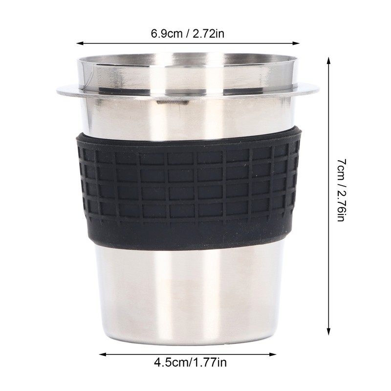 58mm Stainless Steel Coffee Dosing Cup Coffee Machine Handle Receiving