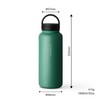 VINSUN Stainless Steel Water Bottle Green 1L - 3 Lids