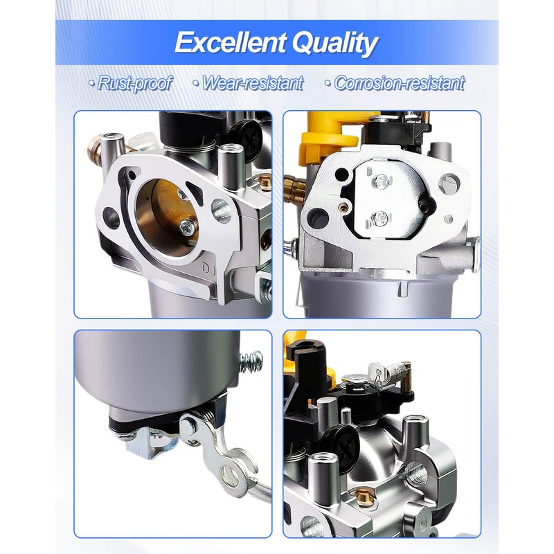 Dual Fuel Portable Generator Carburetor Kit with 3 Gaskets Fit