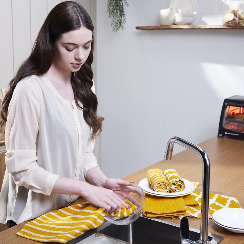 Penguin Home Premium 100% Pure Cotton Ochre Tea Towel for