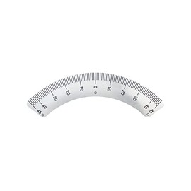 Aluminum Alloy Oval Measuring Tape Scale Ruler Tape 90mm Outer Radius Workbench Ruler Printing Sticky Ruler 0-90°, Silver 1PCS