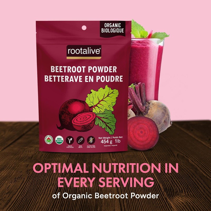 Rootalive - Organic Beetroot Powder, Raw and Vegan Beet Powder