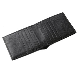 OHM Leather New York Vertical Card Slot Wallet, One Size, Black