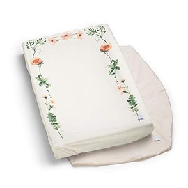 Elodie Details Universal Changing Pad Covers (2 Pieces) 100% Oeko-Tex Cotton 74 x 48 cm - Meadow Flower, White/Beige