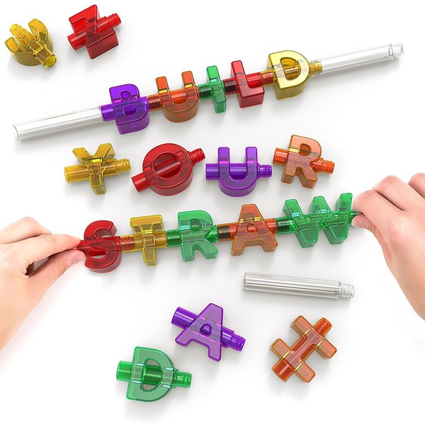 Spelly Straws Interactive Straw, 12.5 x 2.7 x 18.5 cm, Multi-Colour
