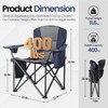 WEIDIORME Camping Folding Chair Heavy Duty Portable Outdoor Quad Lumbar