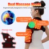 Heated Shoulder Brace with Massager Portable Electric Heating Pad for