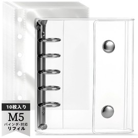 Transparent Peel-off M5 Size 5-Hole Binder Clear Sticker Notebook (Includes 10 Refills) Sticker Storage Otaku Activity Supplies