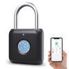 Fingerprint Padlock, Eseesmart Small Combination Padlock, Biometric Keyless Padlock USB