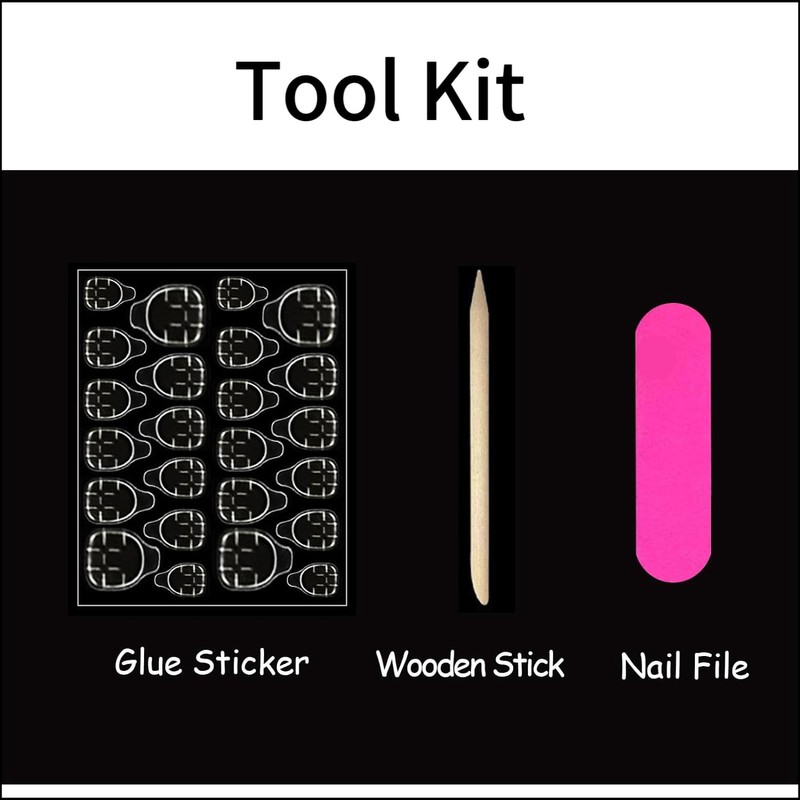 Square Press on Nails Short Fake Nails Gold False Nails