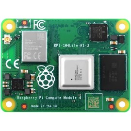 Raspberry Pi Compute Module 4-4GB RAM eMMC 0GB (Lite) Single Board (CM4104000) 64-Bit 1.5GHZ Quad-Core Processor Bluetooth 5.0 Dual-Band WiFi for Networked Ai Core and More