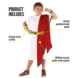 Morph Roman Costume Kids Greek Toga Costume Kids Greek God Boys Emperor World Book Day Costumes For Boys L