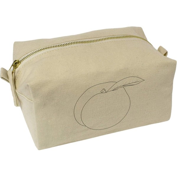 Azeeda 'Sweet Peach Fruit' Canvas Wash Bag/Makeup Case (CS00045107)