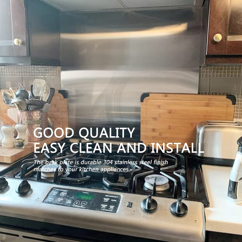 24" By 30" Stainless Steel Stove Backsplash Splatter Guard SP3604