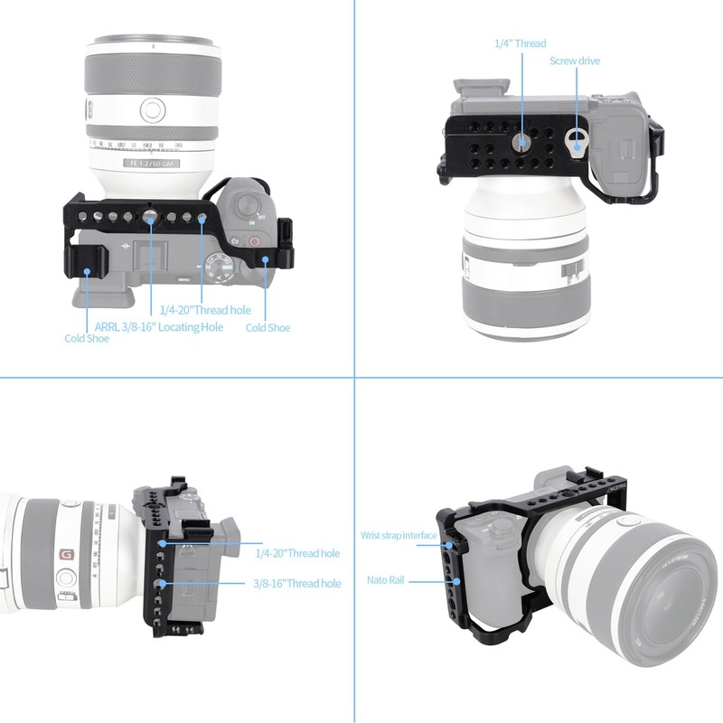 NICEYRIG Cage for Sony Alpha A6700 Mirrorless Camera, with QD