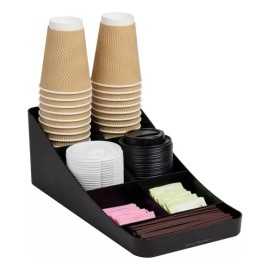 Organizador De Encimera Para Café Con 7 Compartimentos Negro