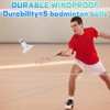 BbiuRer Pack of 6 Shuttlecocks, Windproof Shuttlecocks, Badminton Balls, Yellow