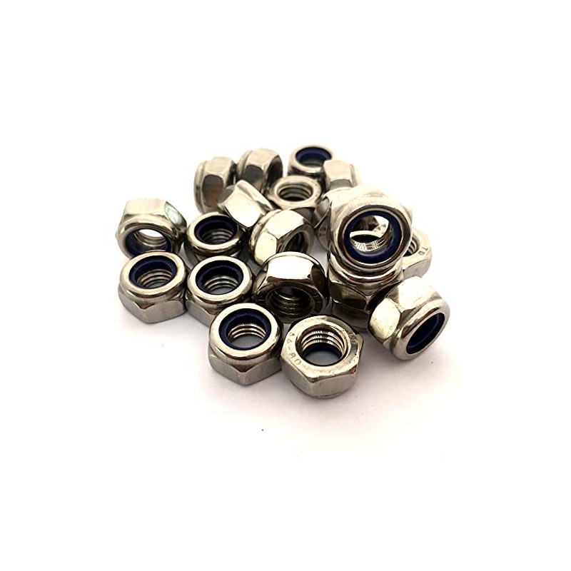 M8 Nylon Locking Nut DIN985 Type T, A4 (316) Stainless