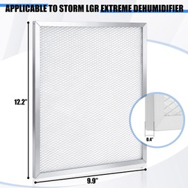Yaocom 4 Pack MERV-8 Filter 12.2 x 9.9 Inches Compatible with Storm LGR Extreme Commercial Dehumidifier, Filter Replacement Set