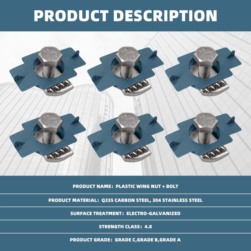 40Pcs Nylon Strut Channel Cone Nut and M8×20mm Bolt, M8