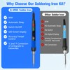 Q-MING Soldering Iron Kit, 90W LED Digital Soldering Gun kit