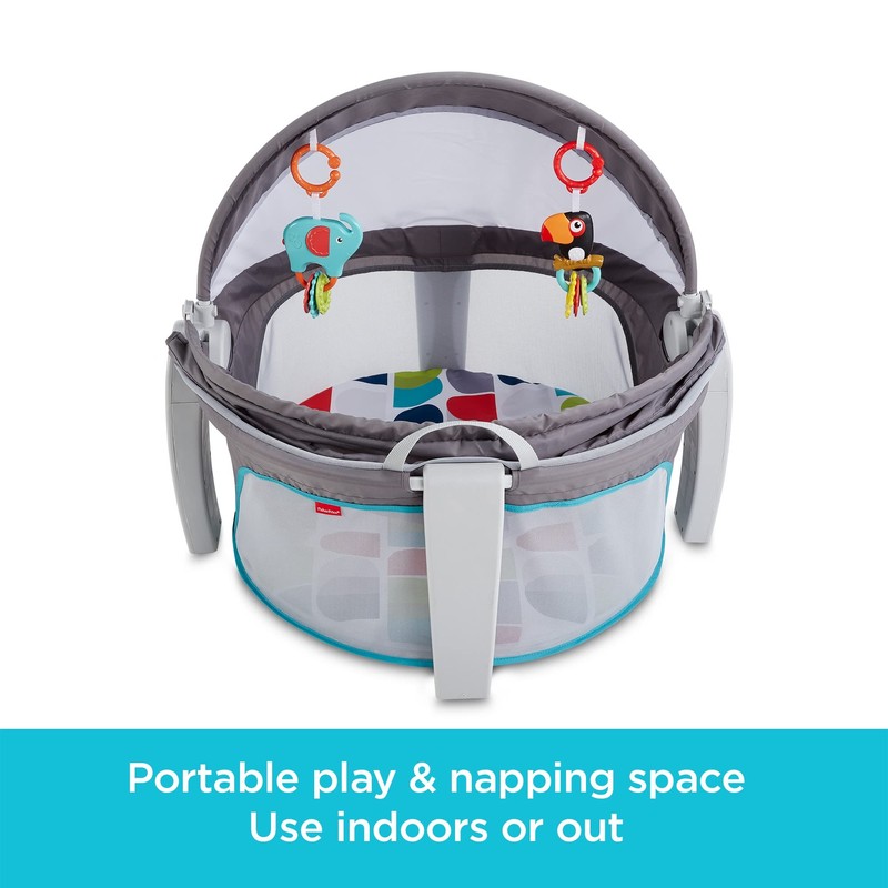 Fisher-Price Portable Bassinet On-The-Go Baby Dome, Travel Play Space with