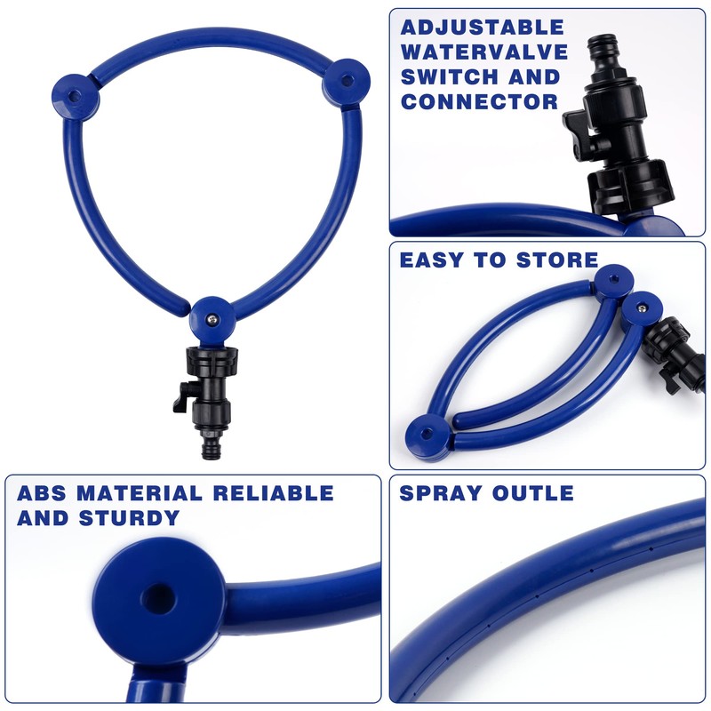 WBCBEC 360°Tree Water System Tree Watering Ring Circle Sprinkler and