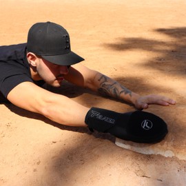FELTER FITNESS Guante Deslizante para Béisbol + Softbol, protección de Manos (Negro)