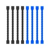 Dreamxiang 8pcs 3Inch Silicone Cable Ties Reusable Steel-Core Silicone Twist
