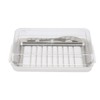 Stainless Steel Butter Cutter Box Cheese Storage Container with Transparent