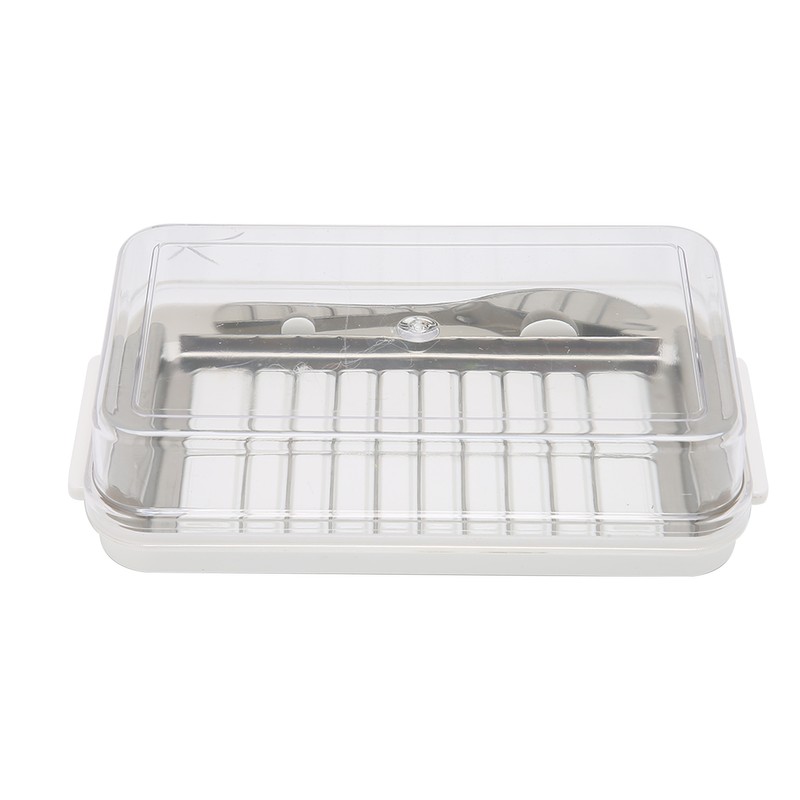 Stainless Steel Butter Cutter Box Cheese Storage Container with Transparent