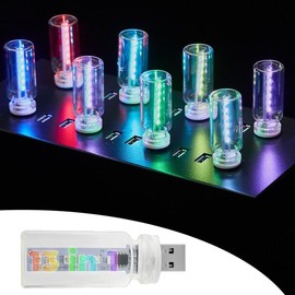 13 in 1 Retro Car Lamp, Upgrade Car USB Night Light Bulb, Portable LED Atmosphere Light, Touch Dimmable Car Interior Ambient Lights for Automotive Bedroom Parties Hallway Desk