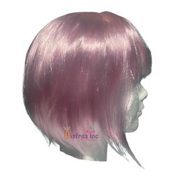 Peluca Corta Lacia Fiestas Cosplay Cabello Colores Disfraz (Cafe)