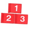 CORHAD 3Pcs Portable Golfing Flags Court Flags with Numbered Design