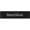 Name Plate Engraving Blanks - 2" x 10" (5-Pack), Black/Silver