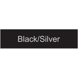 Name Plate Engraving Blanks - 2" x 10" (5-Pack), Black/Silver