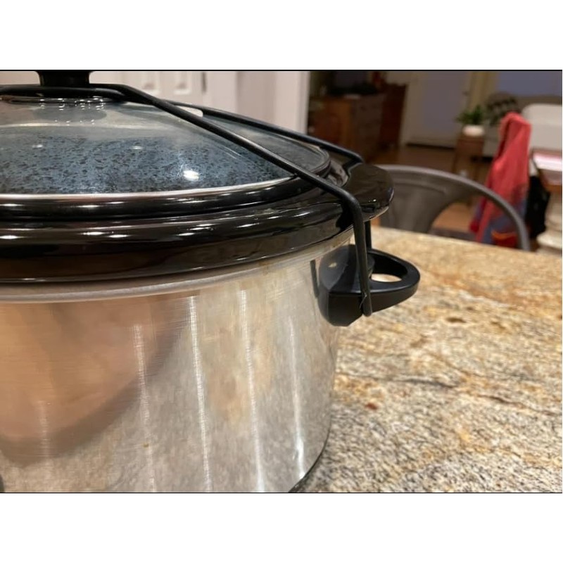 Gentle Black Silicone Lock Strap for Hamilton Beach Slow Cooker