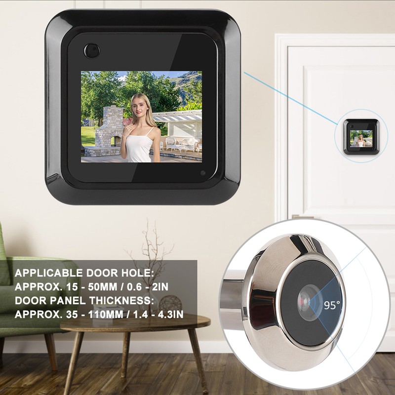 2.4in Smart Door Viewer TFT LCD Screen Display 0.3MP 95°