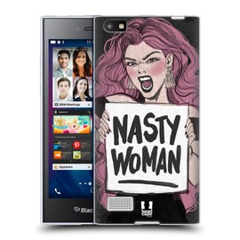 Head Case Designs Nasty Woman Caucasian Feminism Soft Gel Case Compatible With BlackBerry Leap