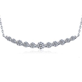 N9NEMUSES Moissanite Necklace for Women 1.1 Carat Lab Grown Moissanite Diamond D Color (VVS1), 925 Sterling Silver Women Pendant Necklace Birthday Gift for Wife, Anniversary Present for Wife Women, Jewelry Gift for Women Wife Mom Girlfriend Lady