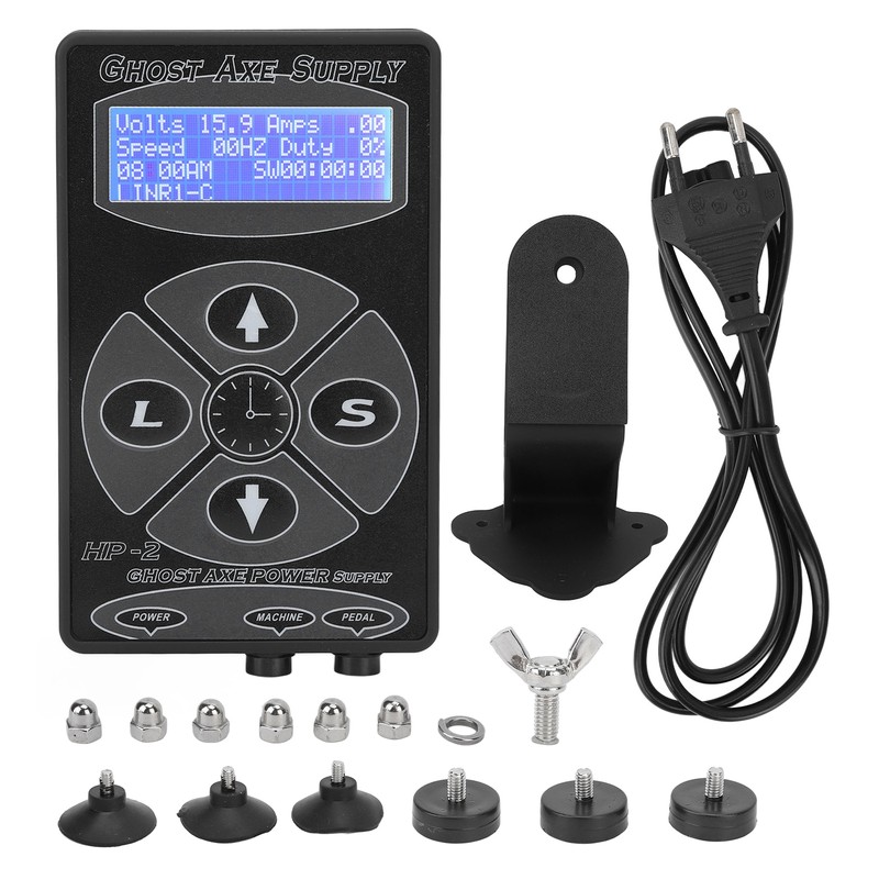 Tattoo Power Supply LCD Screen 2 Pedal Modes Timing Good