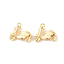 LiQunSweet - Abalorio de crucifijo de latón con circonita cúbica, oro de la suerte, amor dulce y corazón, encantos de Jesús a granel para pulsera, joyería, manualidades, No es una piedra preciosa