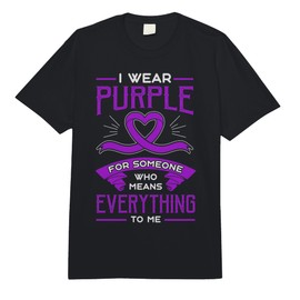 Hodgkin Lymphoma Purple Ribbon Awareness Patient Caregiver Comfort Colors Adult Heavyweight T-Shirt