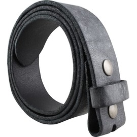 BELTINGER Replacement Belt Made of Soft Full Cowhide Leather Used Look without Buckle 4 cm | Press Stud Belt for Men and Women 40 mm | Vintage Look, black