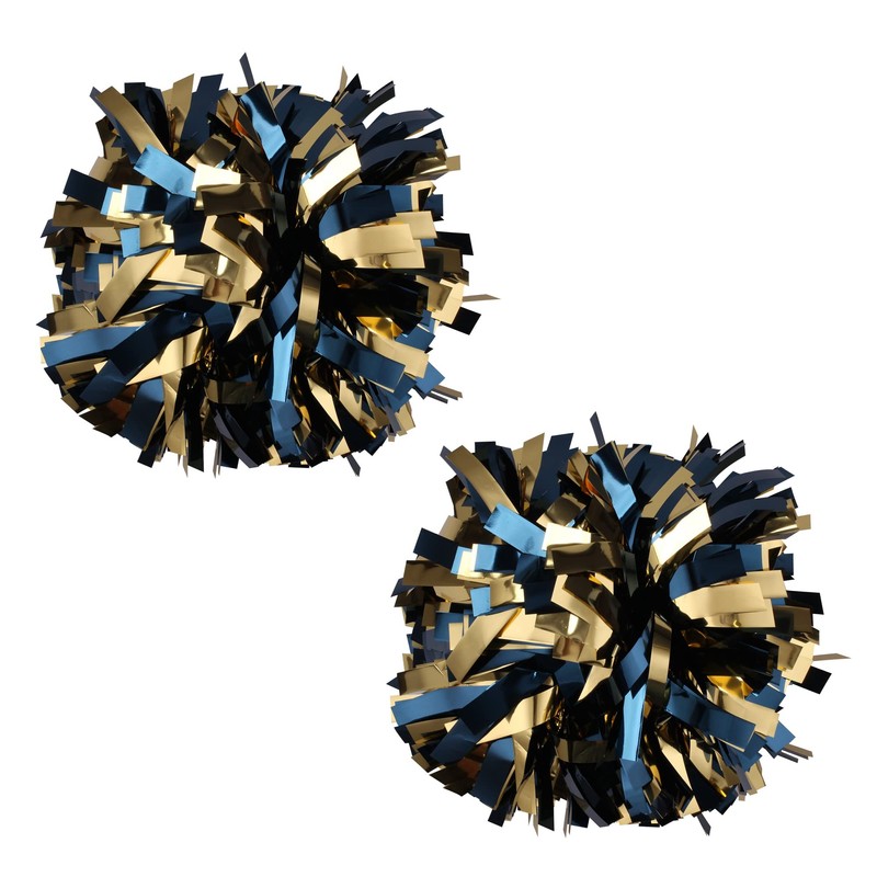 ICObuty Metallic Cheerleader Cheerleading Pom Poms 6 inch 1 Pair