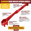 Bung Wrench 2 Packs, 3-in-1 Drum Wrench Upgraded, Aluminum Barrel