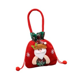 SM SunniMix Christmas Gift Doll Bag Goody Bag Pouch Santa Claus Tote Bag Xmas Treat Bag for Kids Children Festival Holiday Gifts Wrapping