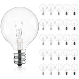 Bombillas de repuesto G40, base de tornillo E12C7, bombillas incandescentes de 7W, para cadena de luces al aire ltima intervensin, base de tornillo...