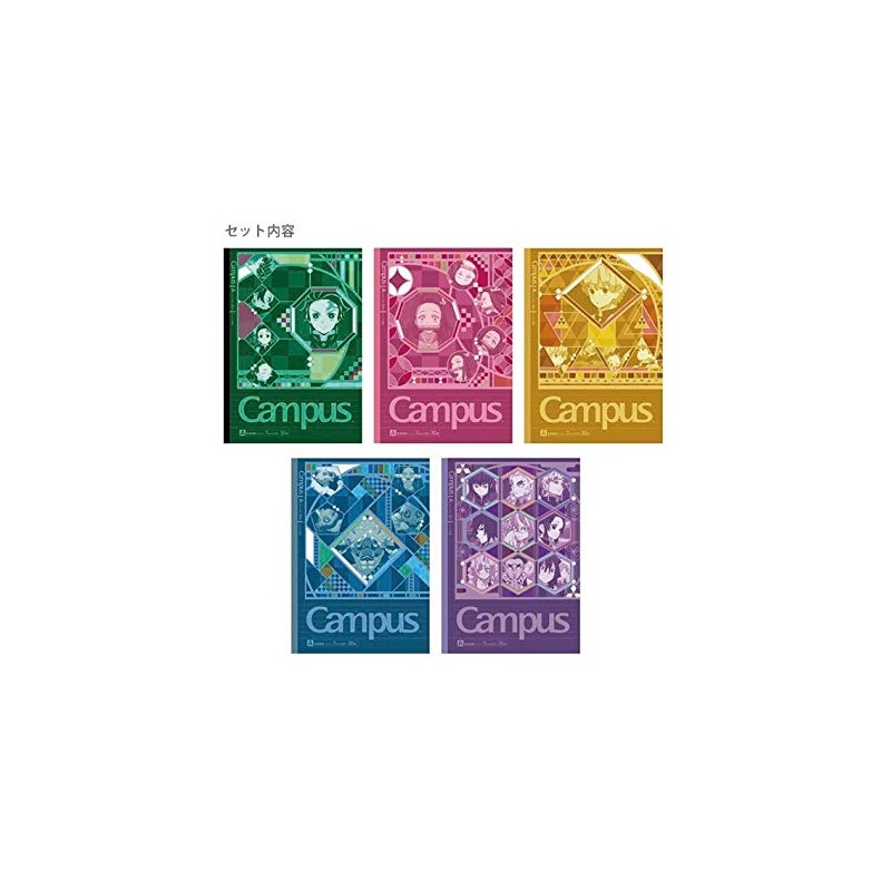 Showa Note Demon Slayer Campus Notebook, Dotted A-Ruled, 5 Pack