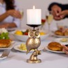 Gold Owl Candle Holder Set of 3 – 5-Inch Decorative